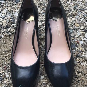 Black and golden heels